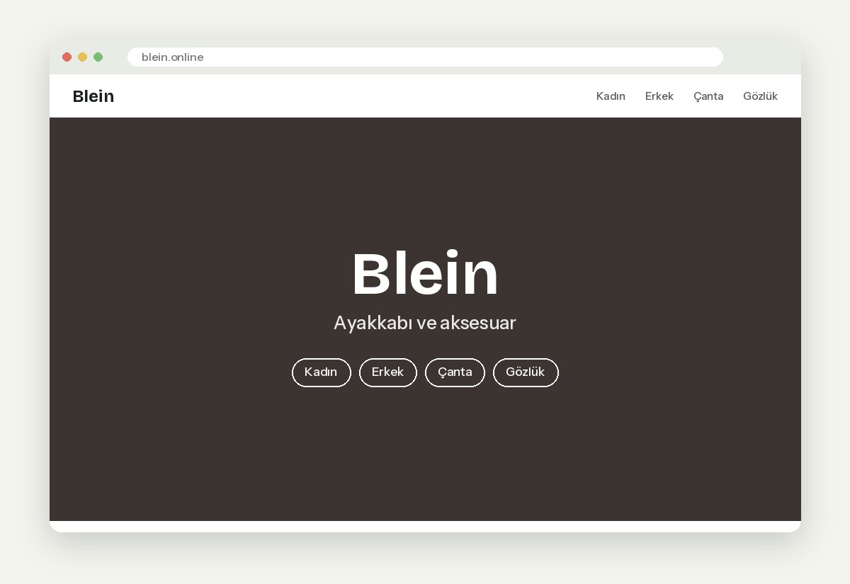 Blein Shopify web sitesi