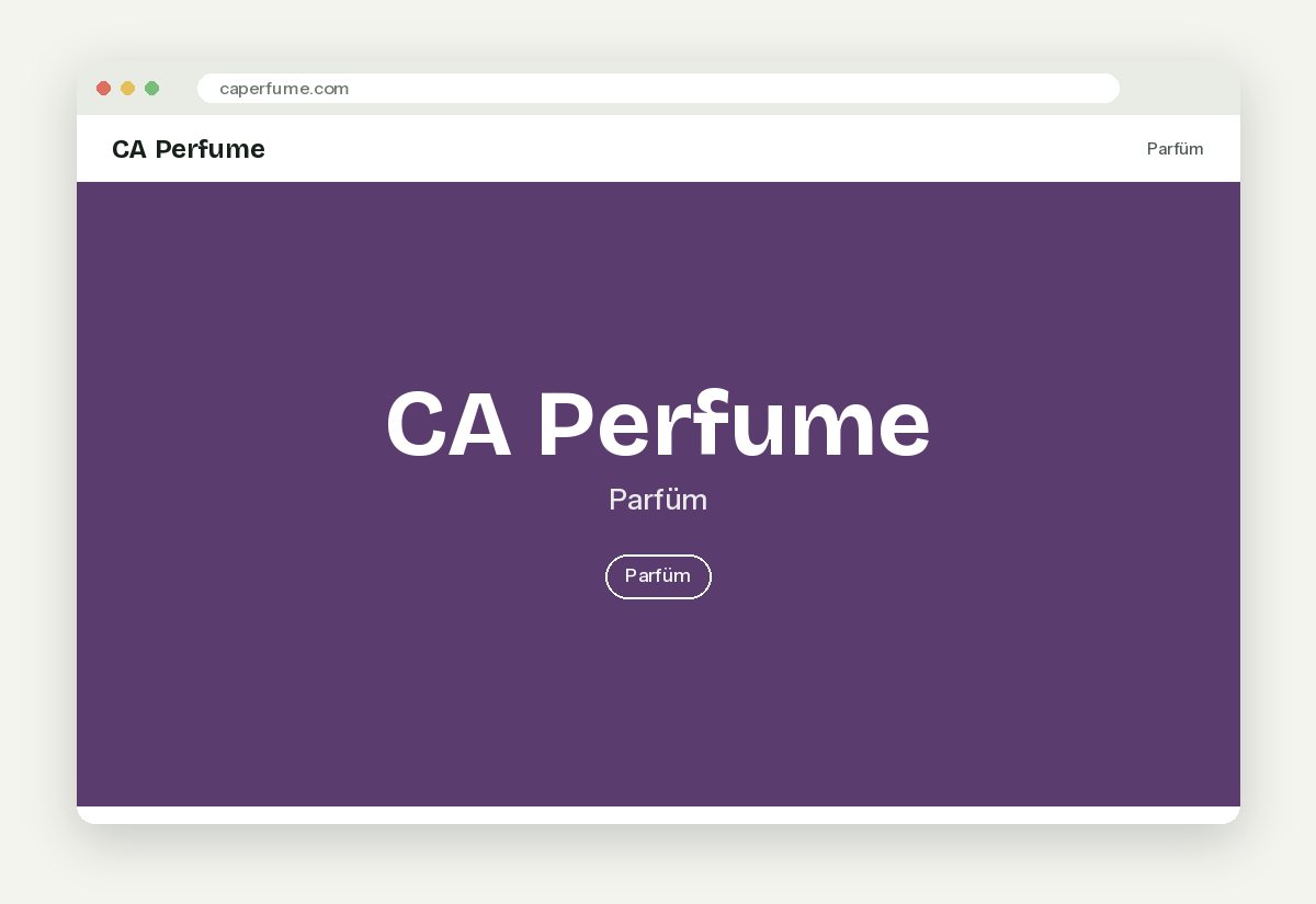 CA Perfume Shopify web sitesi