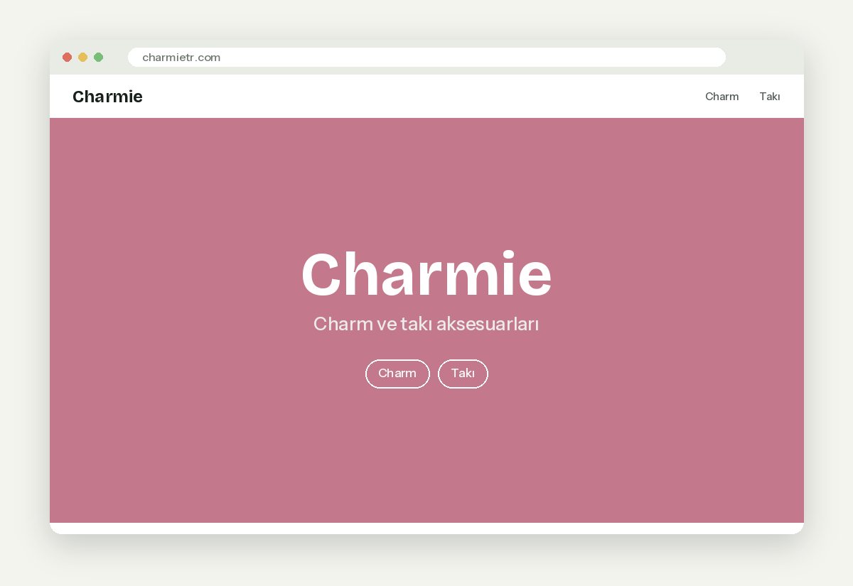 Charmie Shopify web sitesi