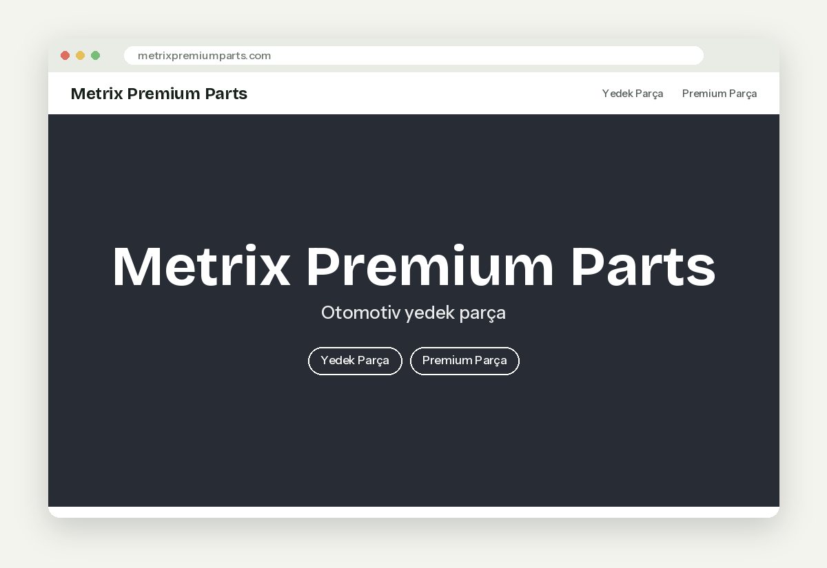 Metrix Premium Parts Shopify web sitesi