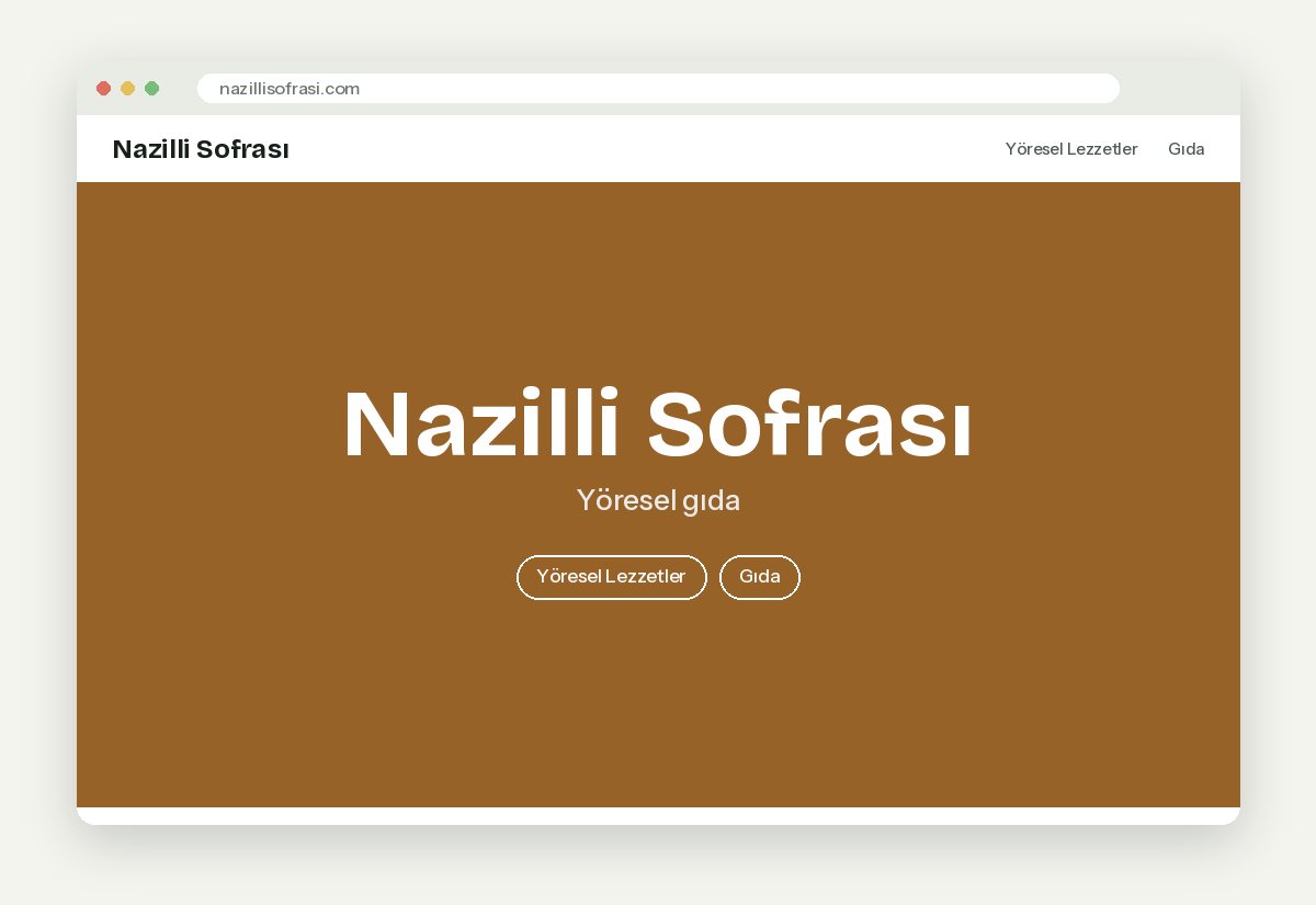 Nazilli Sofrası Shopify web sitesi