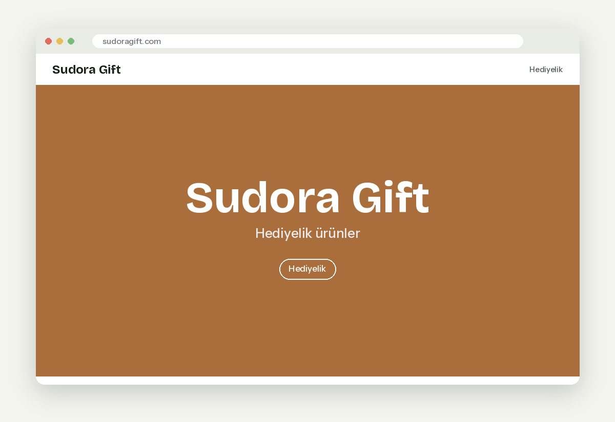 Sudora Gift Shopify web sitesi