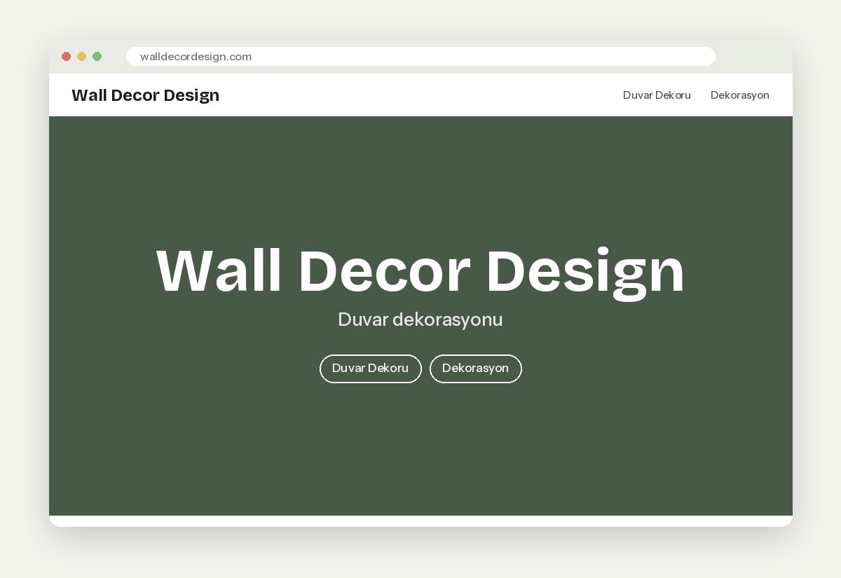 Wall Decor Design Shopify web sitesi